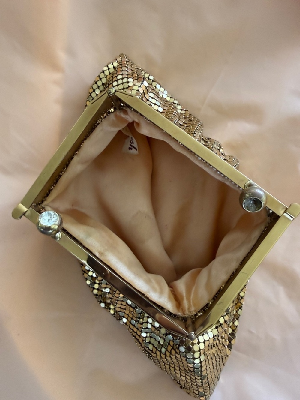 Duramesh Vintage Gold Glutter Clutch Purse
